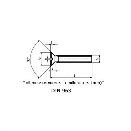 Countersunk Head Slotted Screw