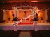 Round Wooden Wedding Mandap