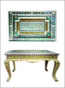 Wooden Metal Minakari Art