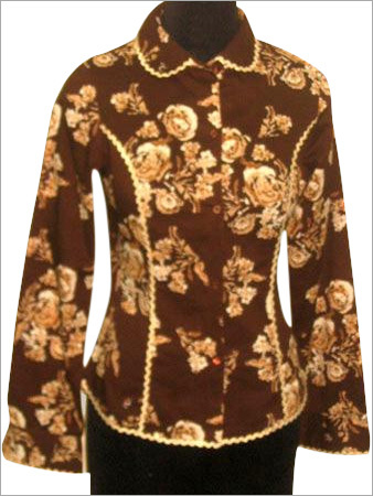 Full Sleeves Blouse in Printed Cotton