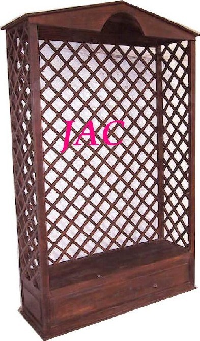 Indian Handcrafted Bookshelf with Trunk