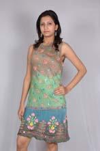 New 100% Silk Tie Dye Dress