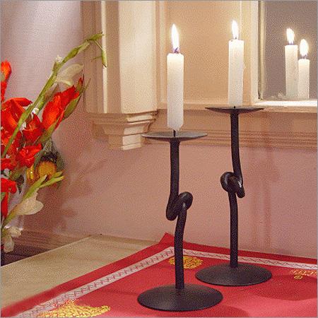 Candle Stands - Iron Candle Holder Design Knot 18cm 23cm 4003 4004