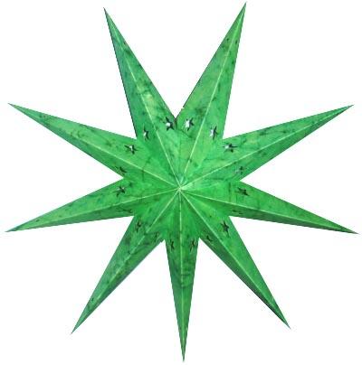 Handmade Nine Leaf Paper Star