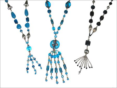 Beaded Necklaces - Mixed Materials, 18-24 Inches, Blue | Elegant Design, Lobster Clasp, Durable Stylish Accessory