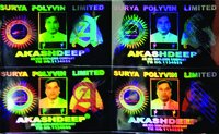 Security Holograms - Rigid Material, Square Shape, Golden And Red Color | Tamper Evident, Easy Application, Anti-counterfeit Holographic Labels