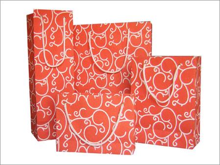 Handmade Paper Bags - Customizable Varied Sizes, Orange, Eco-Friendly, Durable, Stylish Designs