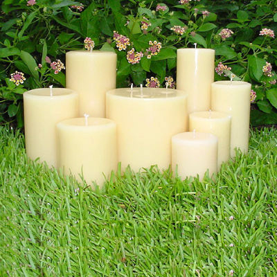 Ivory Pillars Shape candles
