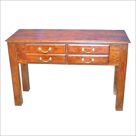 Wooden Table With Four Drawers
