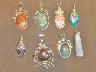Stone Studded Pendents