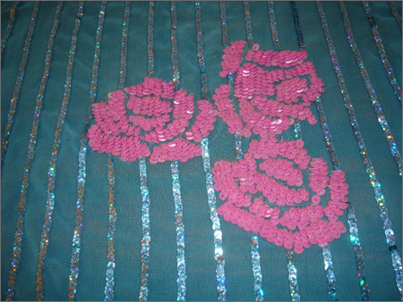 Hand Embroidery On Georgette fabric
