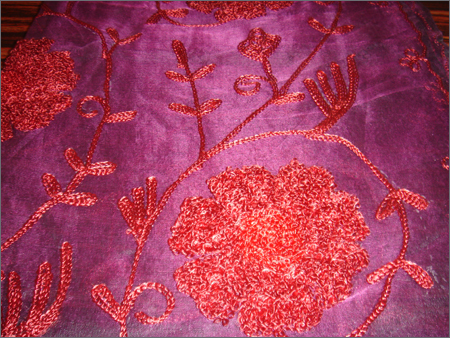 Machine Embroidery On Organza