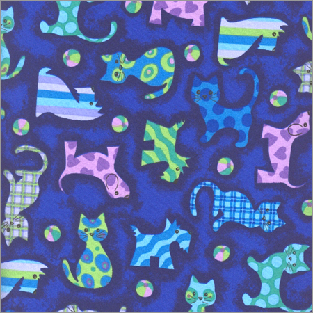 Dashcats Cotton Fabric