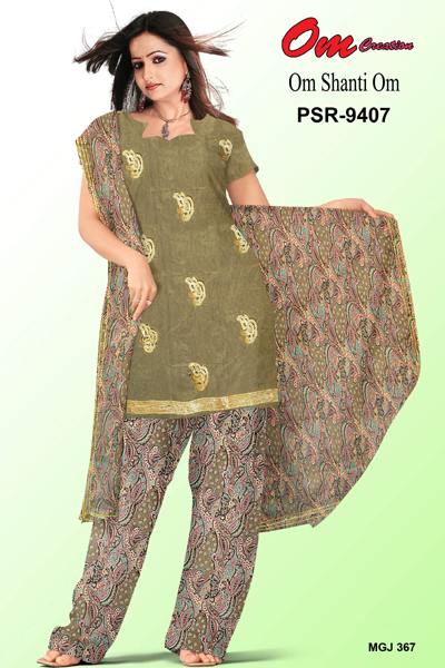 Embroidered Ladies Dress Material Fabrics