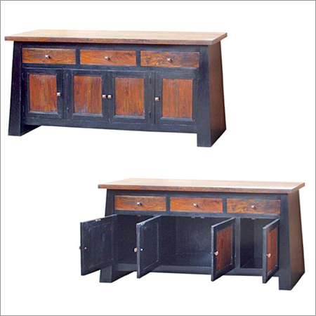Wooden Side Board with 4 Shelves