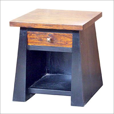 Wooden Stool with Drawer