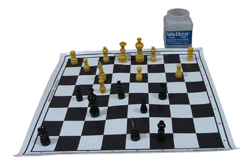 Chess Playing P.V.C sheet with chess man