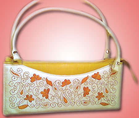Out Side Handstich Ladies Silk Bags