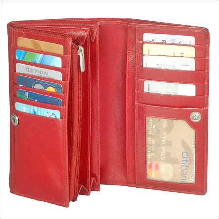 Maroon Color Leather Ladies Wallets