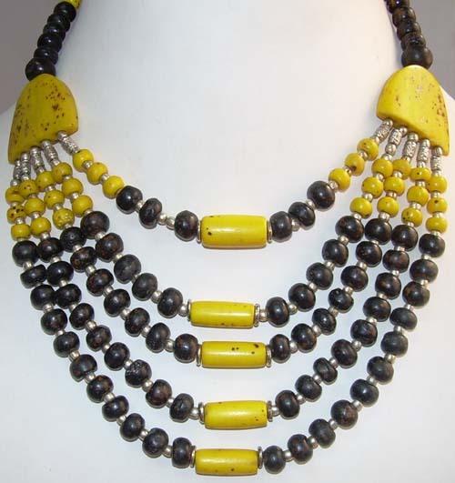 Colorful Bone Beaded Necklace