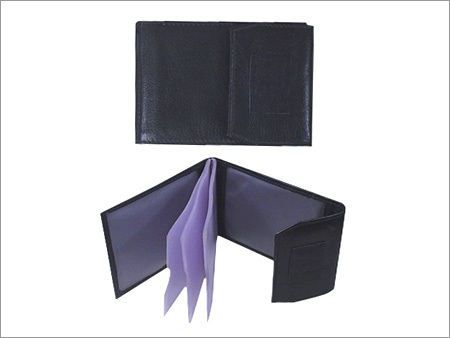 Wallet - Leather, 4x3 Inches, Black | 6-8 Card Slots, Snap Closure, Secure Storage, Compact Design