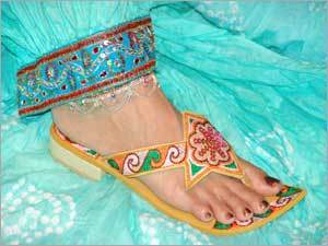 Ladies Embroidered Slippers