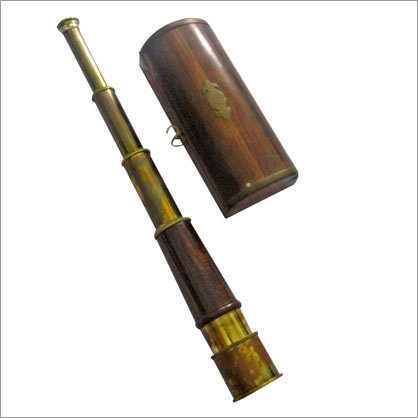 Antique Telescope (Wooden And Brass)