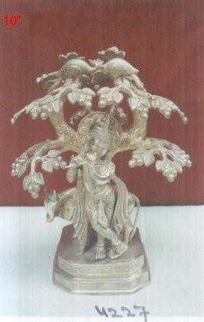 Antique Brass Lord Krishna Idol