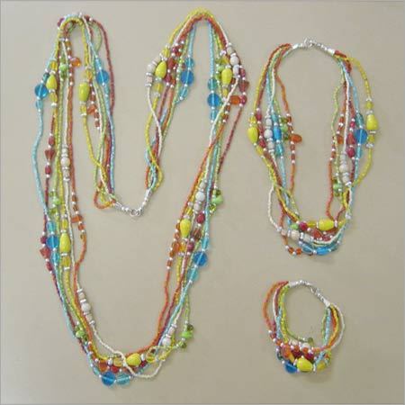 Glass Bead Necklace Set