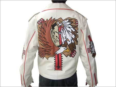 Designer Leather Jacket (White)
