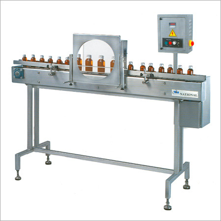 Online Visual Bottle Inspection Machine with Magnify Dome - Stainless Steel, Customizable Dimensions | PLC Based, High Magnification, Fast Inspection