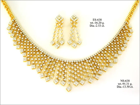 18k Diamond Necklace Set