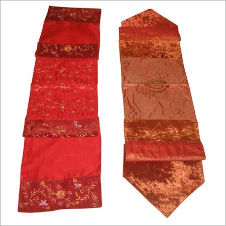 Red And Golden Table Runners