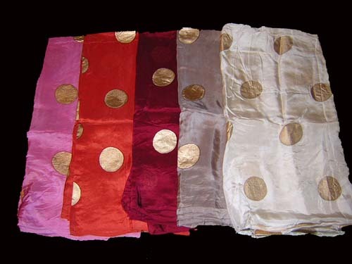 Silk Gold Dot Curtains