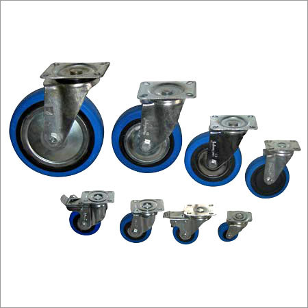 Press Steel Castor with TPR Wheels