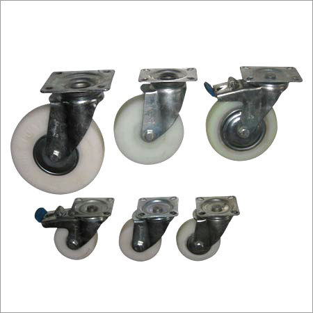 Press Steel Castor with Polymer Wheels