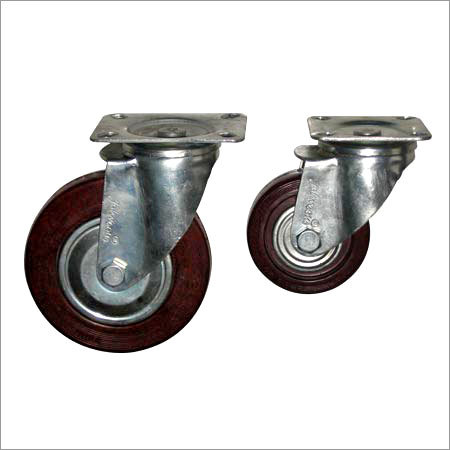 Press Steel Castor with Fibre Wheels