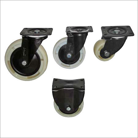 Heavy Duty Press Steel Castor with Nylon Wheels