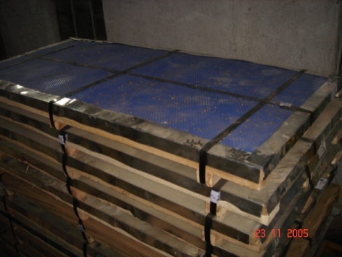 Stainless steel sheet with No4/PVC finish