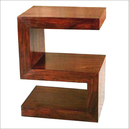 Wooden 5 or S Shape End Table