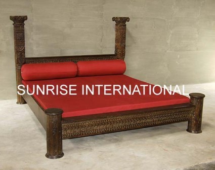Wooden Home Bed Indoor Furniture