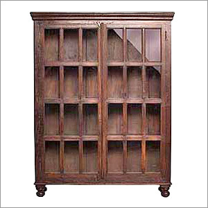 Wooden Almirah With Glass Fitting