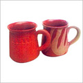 Terracotta Cups - 8x7x10 Cm Red Terracotta, 250ml, Ergonomic Handle, Handcrafted, Glazed Finish