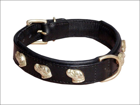 Dog Collar - Leather, 10-20 Inches, Black | Comfortable Fit, Durable Leather, Metal Accents, Secure Buckle, Stylish Design