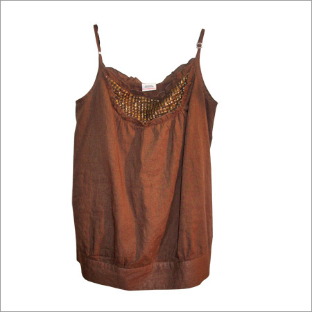 Sleeveless Embroidered Top