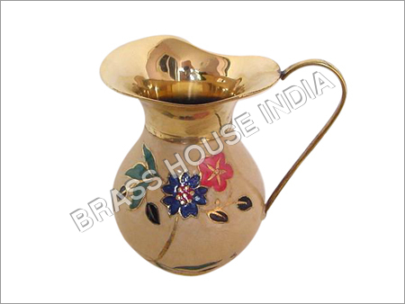 Painted Brass Decanter