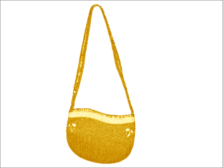 Ladies Purse - Jute, 10x12x5 inches, Gold, Zipper Closure | Stylish Design, Durable, Ample Storage, Comfortable Strap