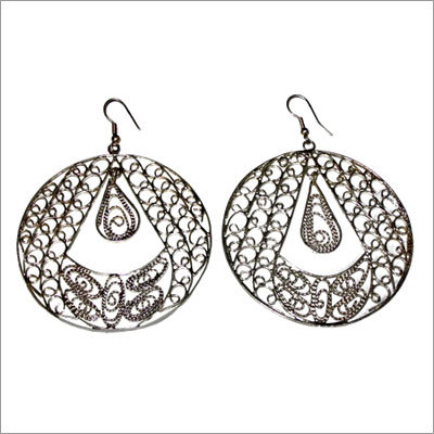 Silver Metal Earring
