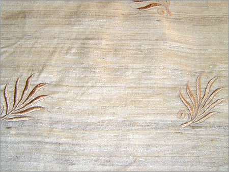 Tassar Silk With Embroidery