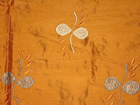 Dupion Silk With Embroidery
